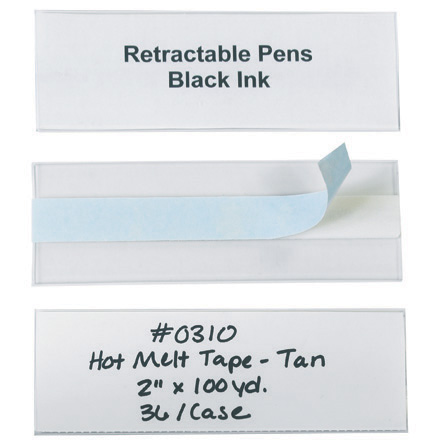 2 x 6" Hol-Dex<span class='rtm'>®</span> Self-Adhesive Plastic Label Holders